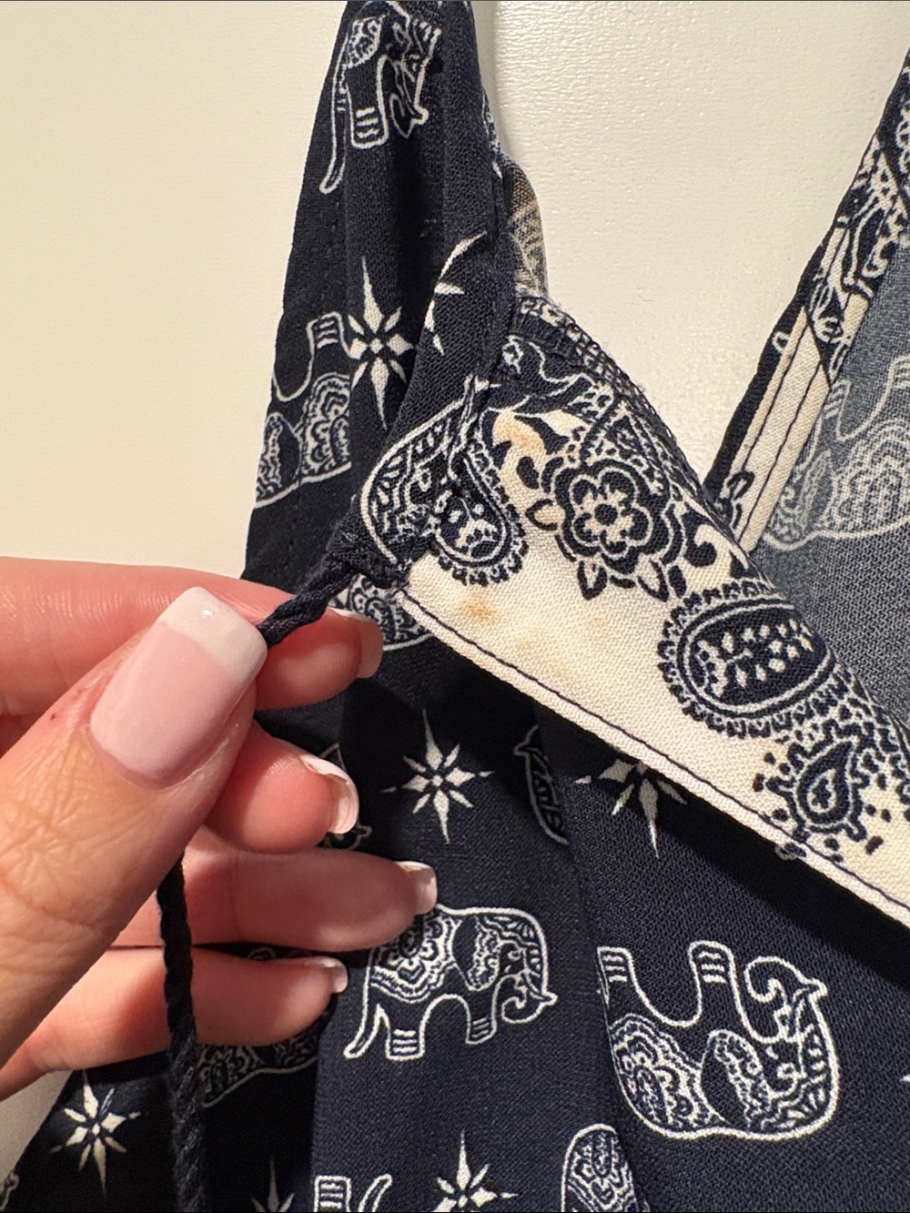 bleuh ciel Navy and White Elephant Print Camisole - Picture 3 of 4